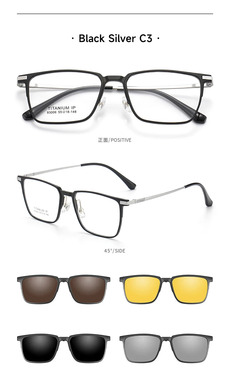VKYEE, nuevas gafas de sol polarizadas con Clip magnético para hombres y mujeres, gafas de lectura ópticas, se pueden personalizar con prescripción F93006