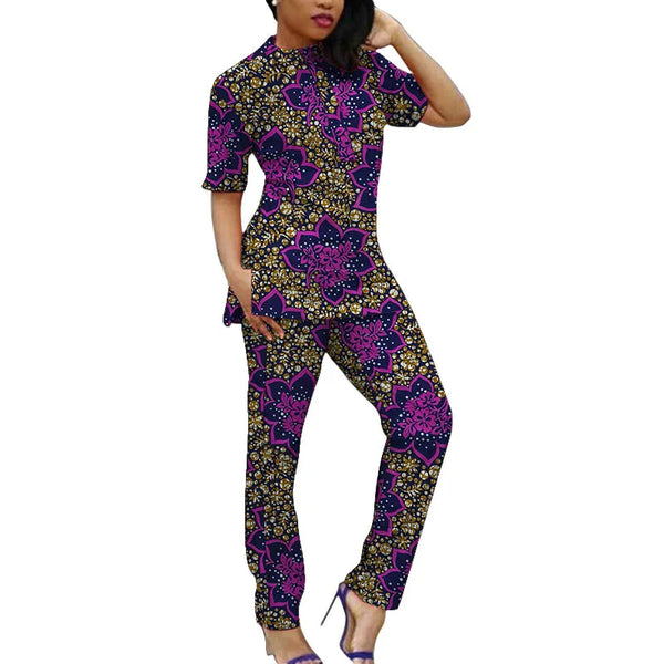 Conjunto Ankara Top Manga Corta y Pantalón