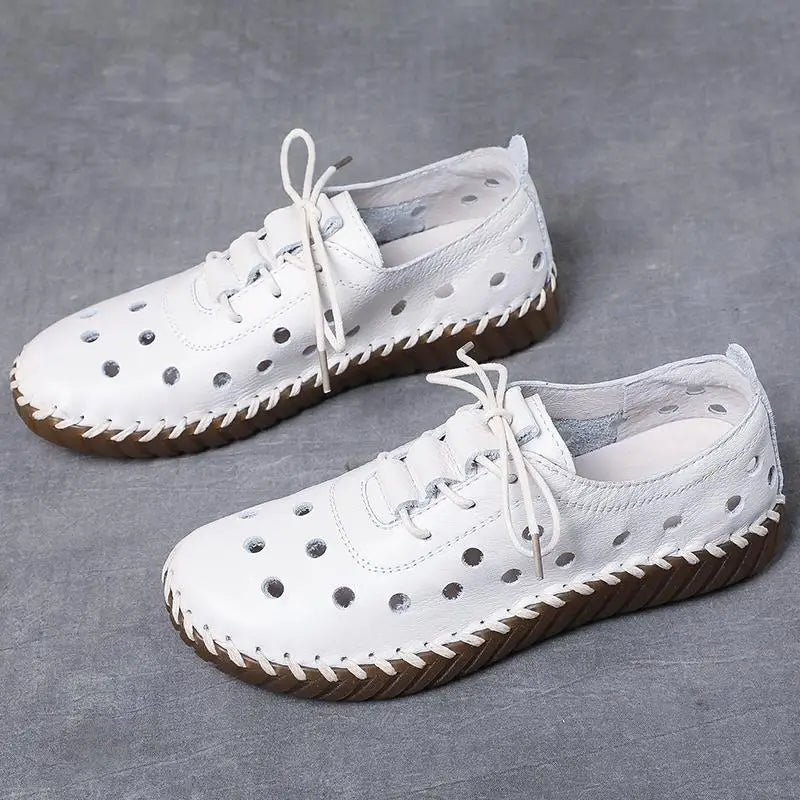 Zapatos Oxford de Diseñador | Cuero Partido | Transpirables | Cordones | Novedad