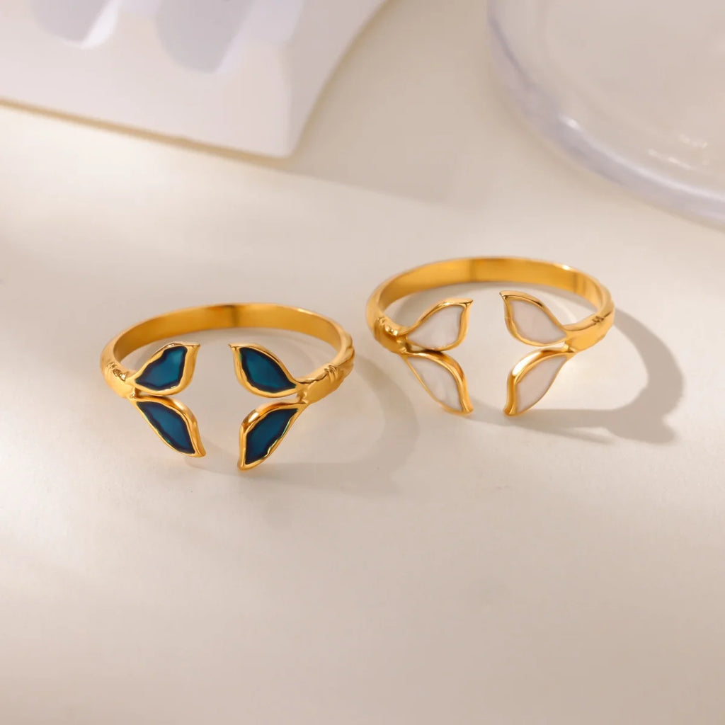 Anillo Mariposa Ticotrendy | Zirconia y Cola Pez | Acero Inox Oro | Joyería Moda 2025