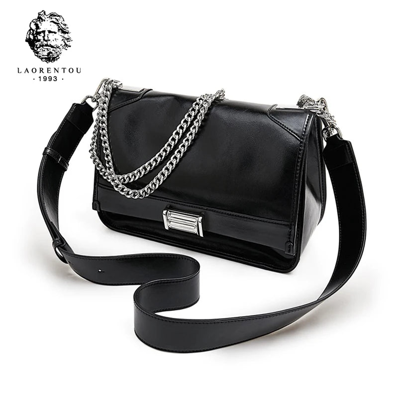 Marca LAORENTOU, bolso de hombro de piel sintética para mujer, bolso cruzado de gran capacidad para Otoño e Invierno 2025