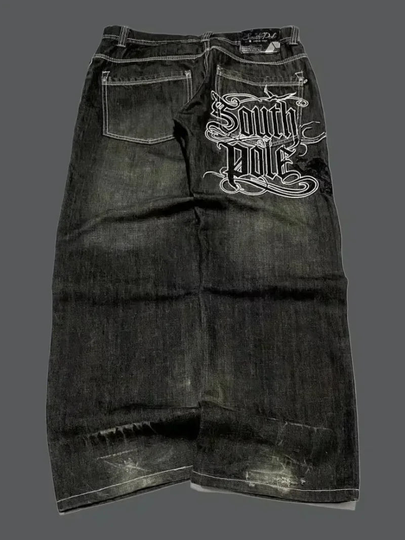 Jeans Y2K Lavado Multibolsillo | Holgado Pierna Ancha | Hip-hop Punk Vintage | Ticotrendy