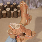 Sandalias de Tacón Alto Ahuecadas | Plataforma | Gancho | Antideslizantes | Talla Grande