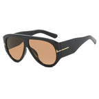 Gafas Sol Piloto Gran Tamaño Punk | Montura Grande UV400 Diseño Lujo Unisex