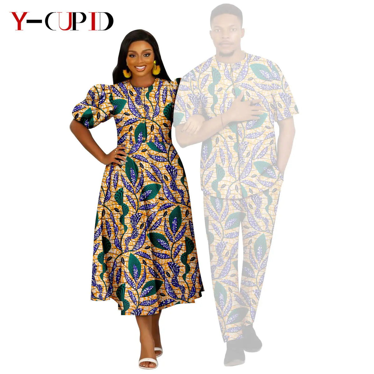 Vestido Estampado Africano Dashiki Pareja | Camisa y Pantalón | Tallas S-6XL | Tico Trendy