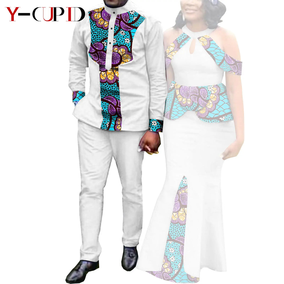 Vestido Africano Estampado Sirena Pareja | Camisa y Pantalón | Tallas S-6XL | Tico Trendy