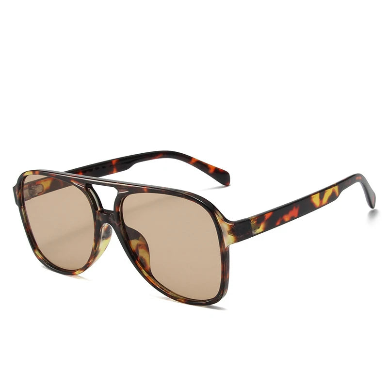 Gafas de Sol Cuadradas de Puente Doble Estilo Tendencia Tico
