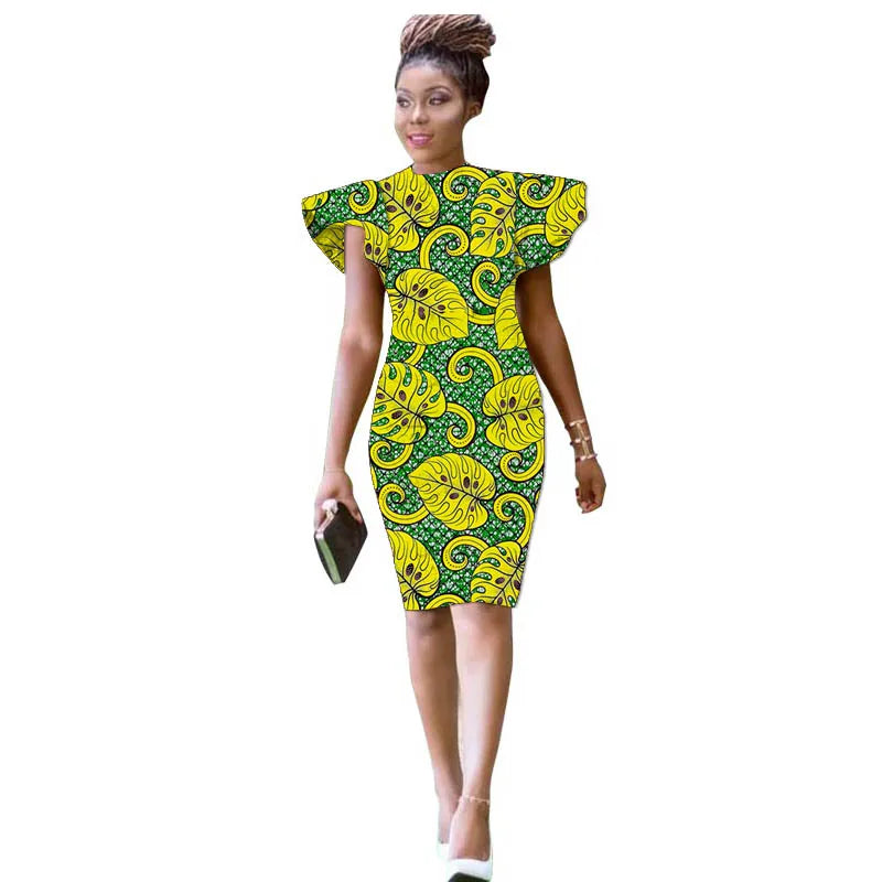 Vestido Dashiki Africano hasta la Rodilla
