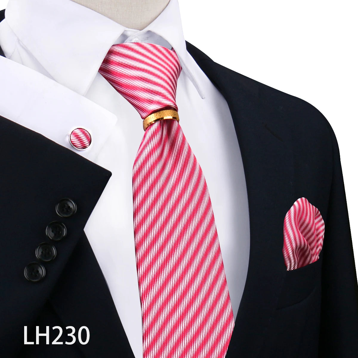 Set De Corbata Anillo Gemelos Pañuelo Accesorio De Traje Boda