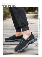 Mocasines Lona Hombre 2025 ∣ Sin Cordones ∣ Suela Gruesa Ligera