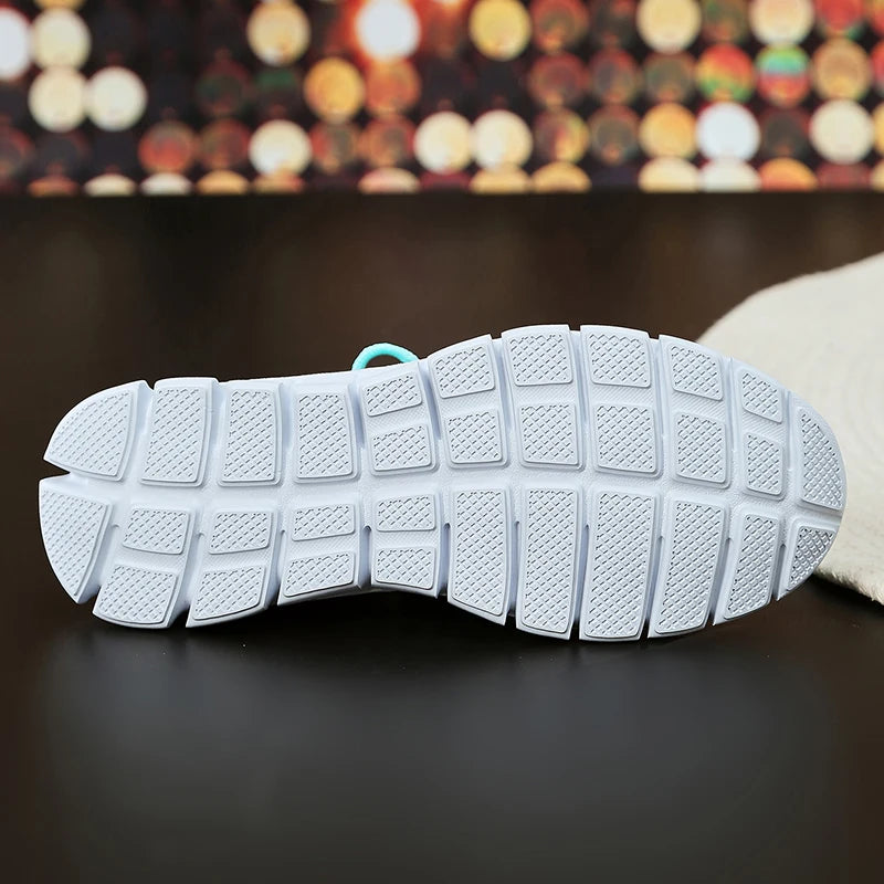 Zapatillas de Punto Transpirables | Plataforma | Suela Blanda | Talla Grande | Verano
