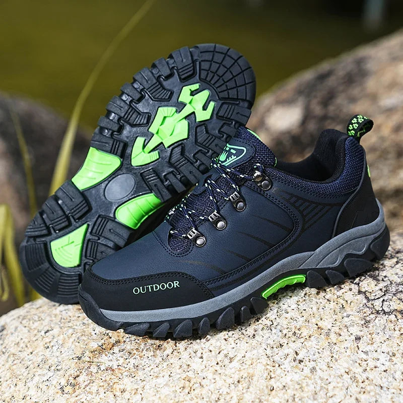 Botas de Invierno para Hombre | Cuero Impermeable | Botas de Moto y Aire Libre | Ticotrendy