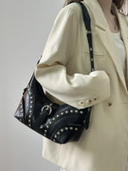 Bolso Gótico Punk Mujer Remaches PU Moda Y2K