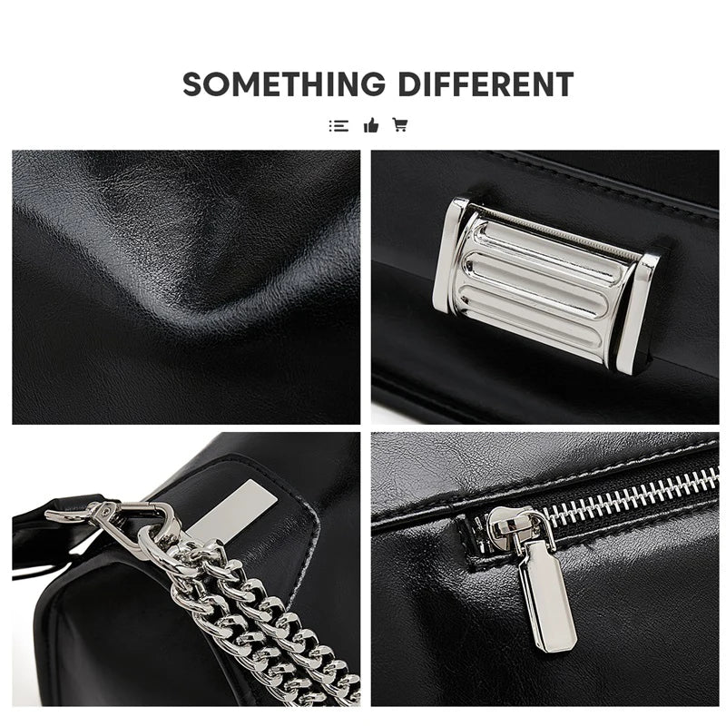 Marca LAORENTOU, bolso de hombro de piel sintética para mujer, bolso cruzado de gran capacidad para Otoño e Invierno 2025