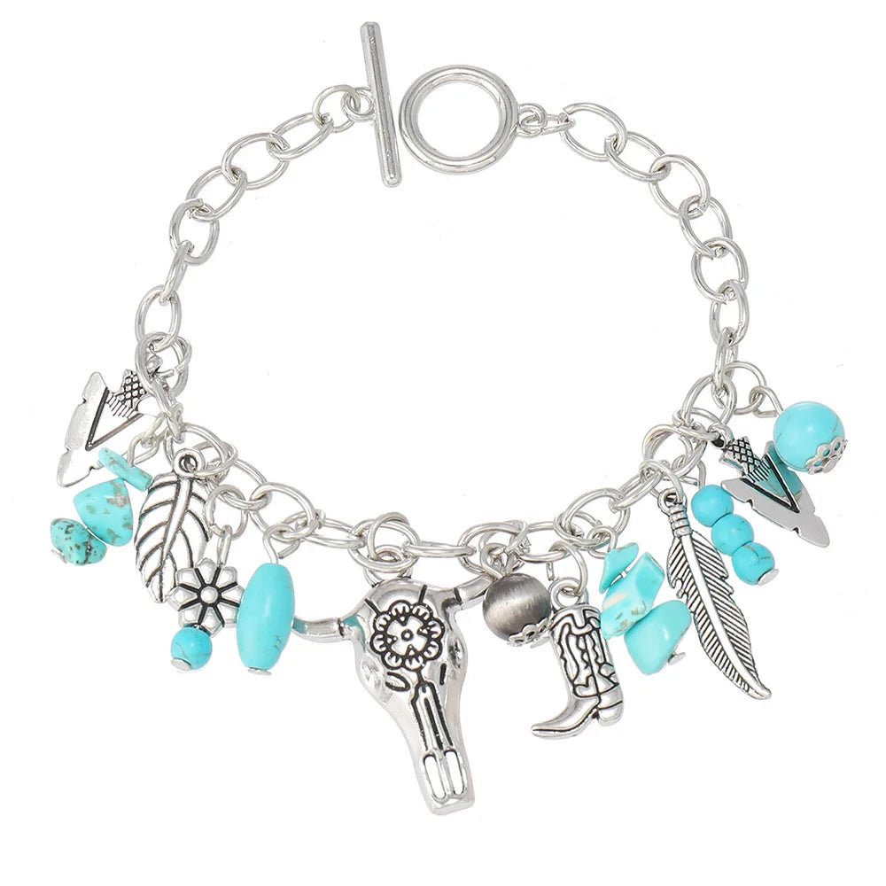Pulseras de Cuero para Hombre y Mujer |  Hojas y Plumas  |  Dijes de Animales