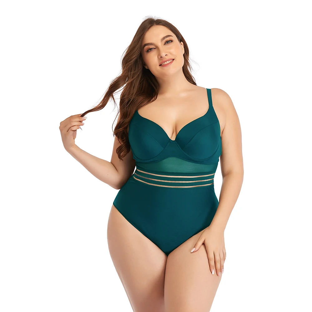 Traje de Baño Una Pieza Talla Grande | 3XL-XXL | Mujer