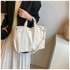 Bolso Mensajero Pana Retro Mujer Gran Capacidad Universitario