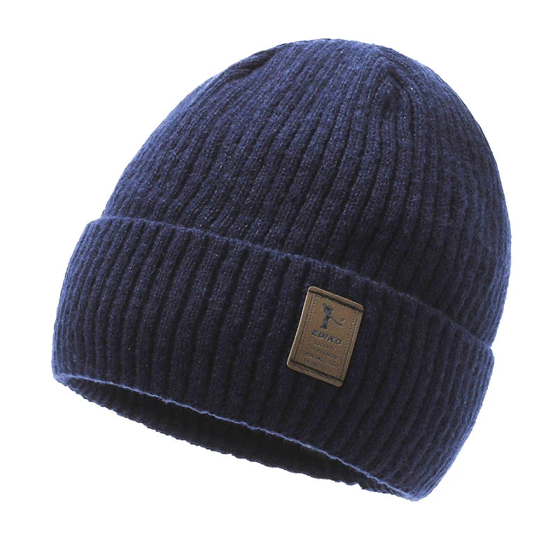 Gorro Punto Grueso Terciopelo Térmico Ajustable | Invierno Frío Montañismo Unisex