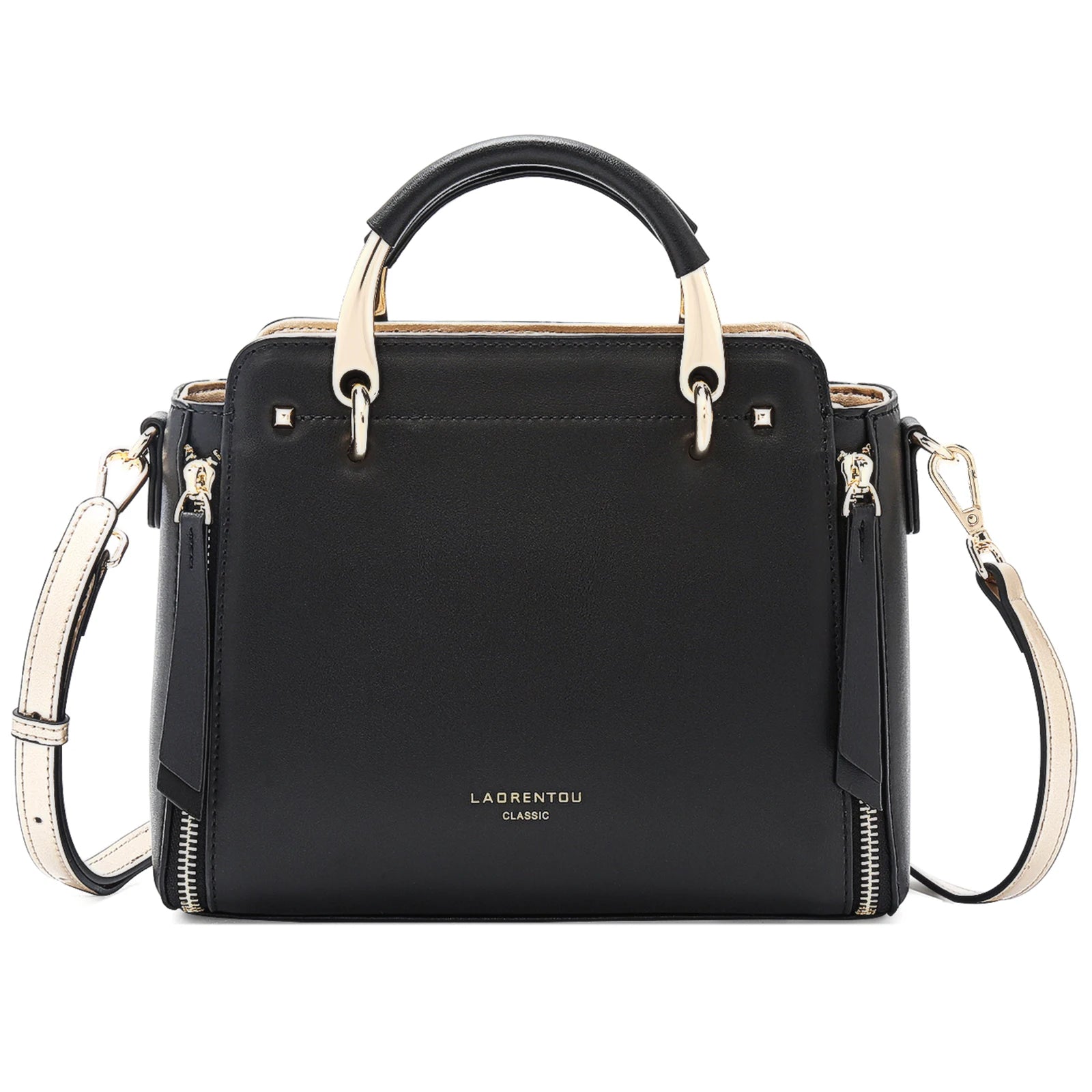 LAORENTOU Bolso grande de hombro de cuero dividido para mujer, bolso grande para mujer, bolso cruzado 2025