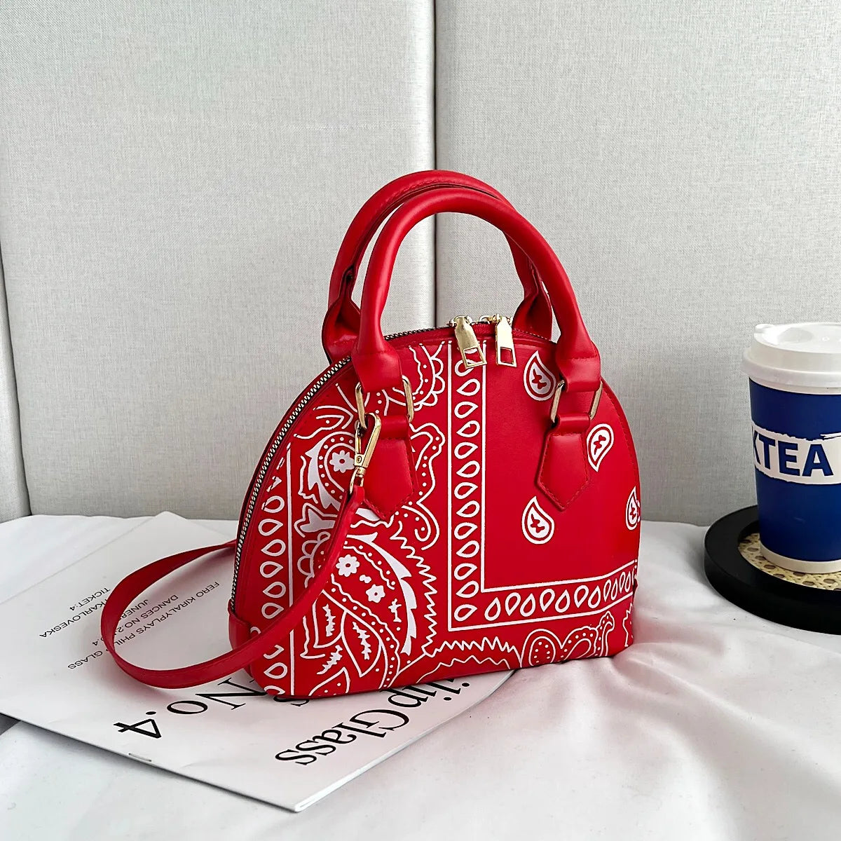 Bolso De Hombro Floral Para Mujer Elegante Bandolera Pequeña Versátil