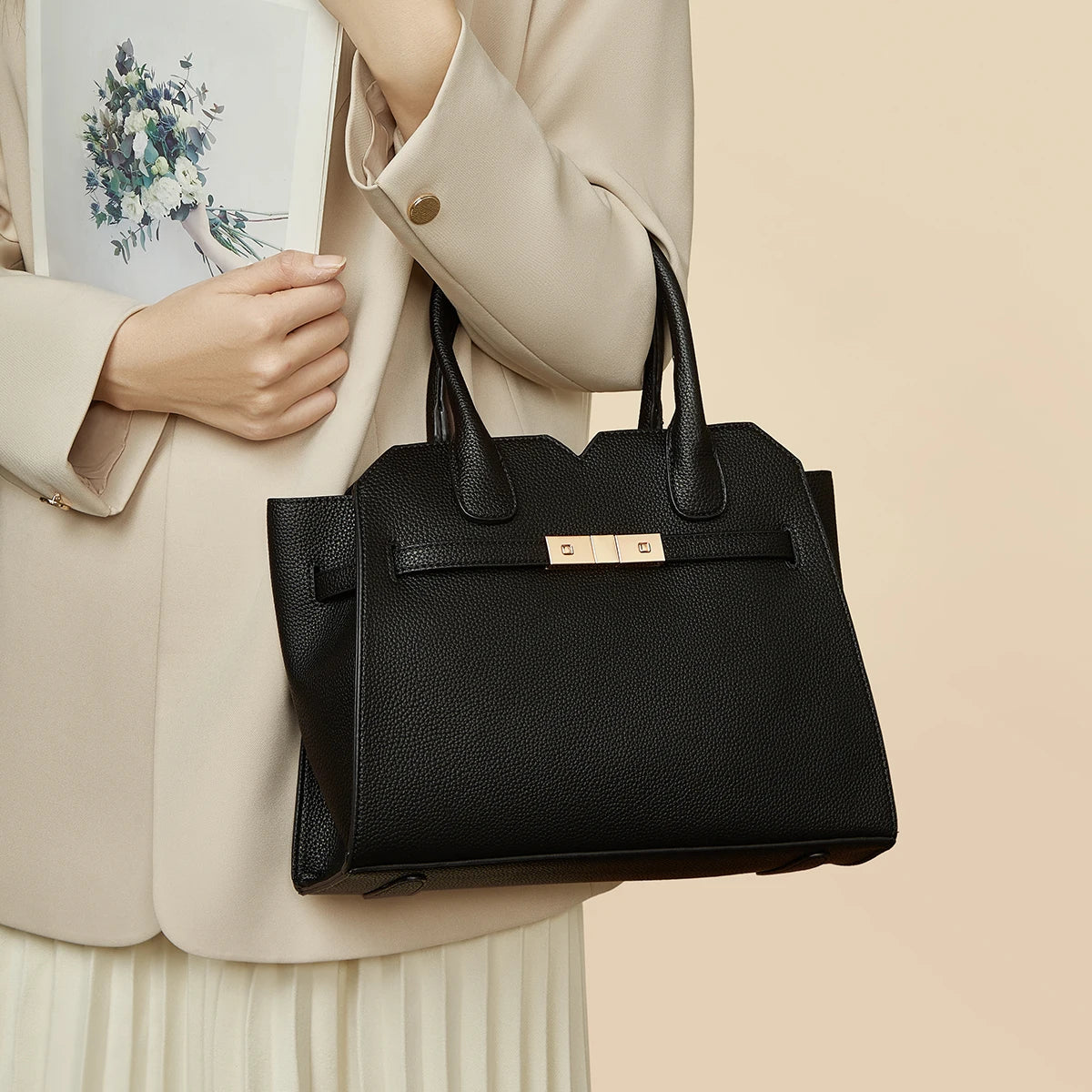 LAORENTOU elegante bolso de hombro de PVC con asa superior para mujer, moda informal 20225, bolsos cruzados de gran capacidad para mujer, monederos de regalo