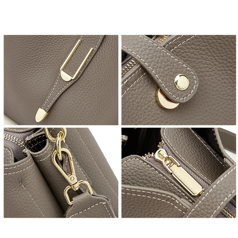 LAORENTOU Bolso cruzado de cuero de vaca para mujer, bolso de hombro informal a la moda, regalo de Festival para esposa, mamá