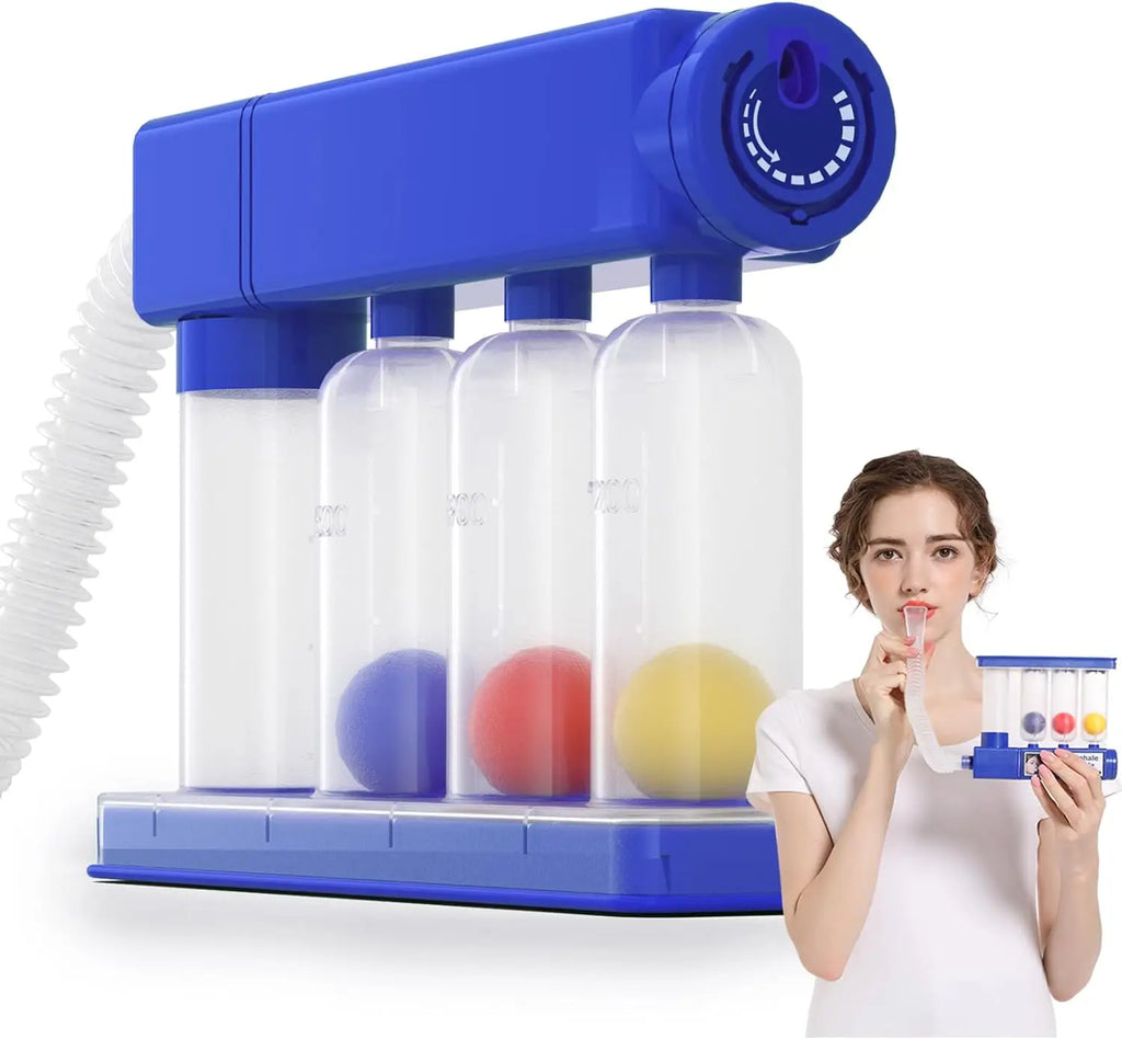 Dispositivo Ejercicio Respiratorio Pulmones | Medición Volumen Ajustable Dual | Mejora Resistencia