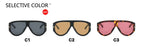 Gafas Sol Piloto Gran Tamaño Punk | Montura Grande UV400 Diseño Lujo Unisex