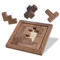 Bloques Rusos Nogal Tangram 3D | Rompecabezas Madera Logica | Juego Educativo Montessori
