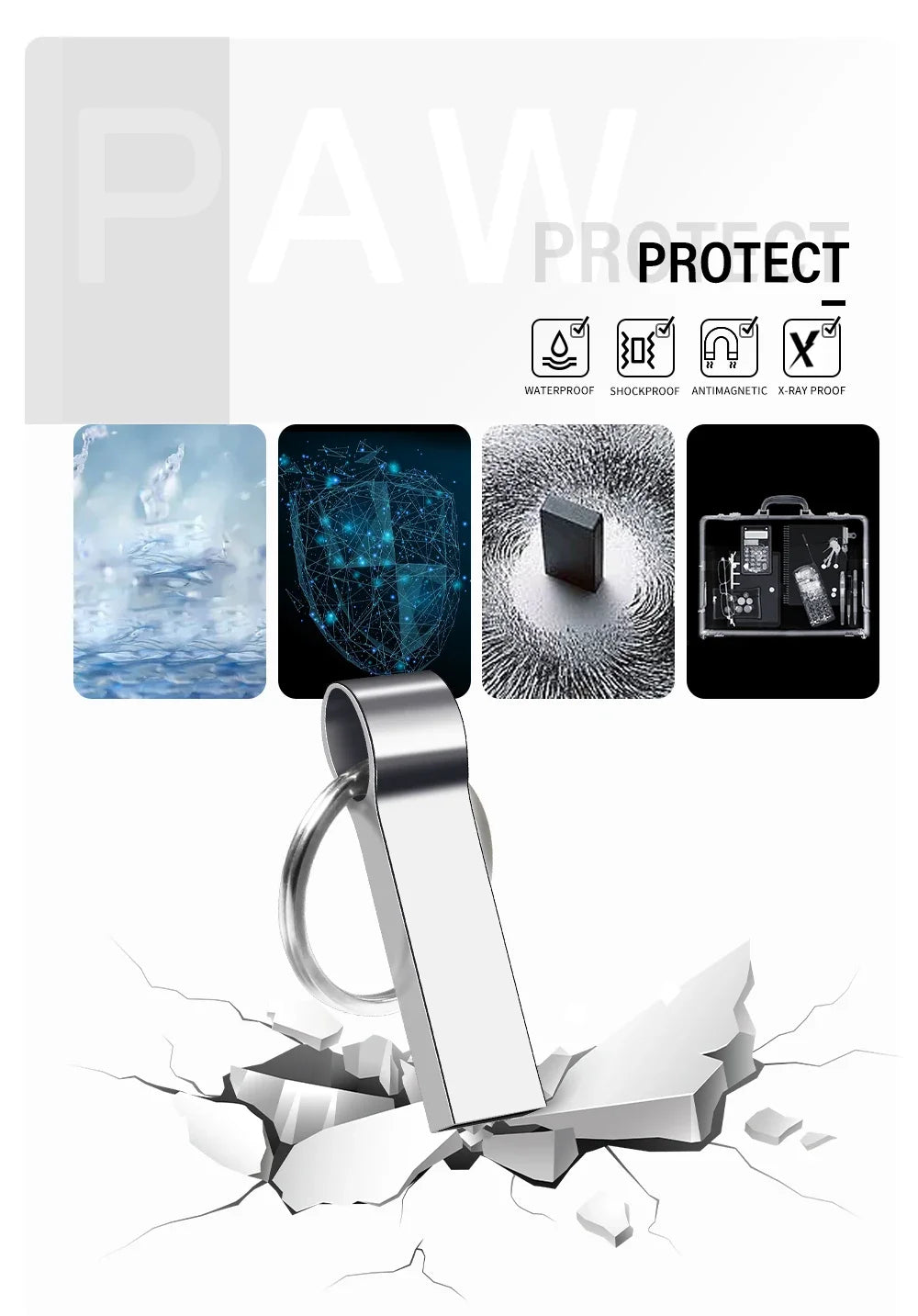Memoria USB Mini Metal | Llavero USB 2.0 | Regalo Creativo | Ticotrendy