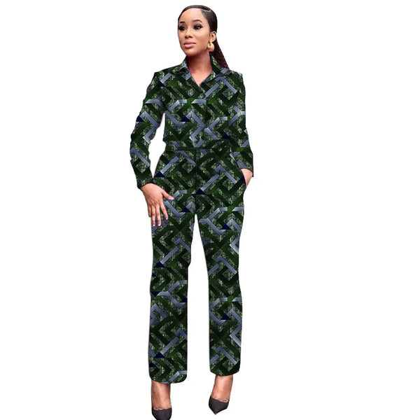 Conjunto Africano Camisa Cuello Vuelto y Pantalón
