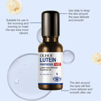 Aceite esencial para ojos de luteína OUHOE, hidratación profunda emoliente, cuidado hidratante de la piel de los ojos