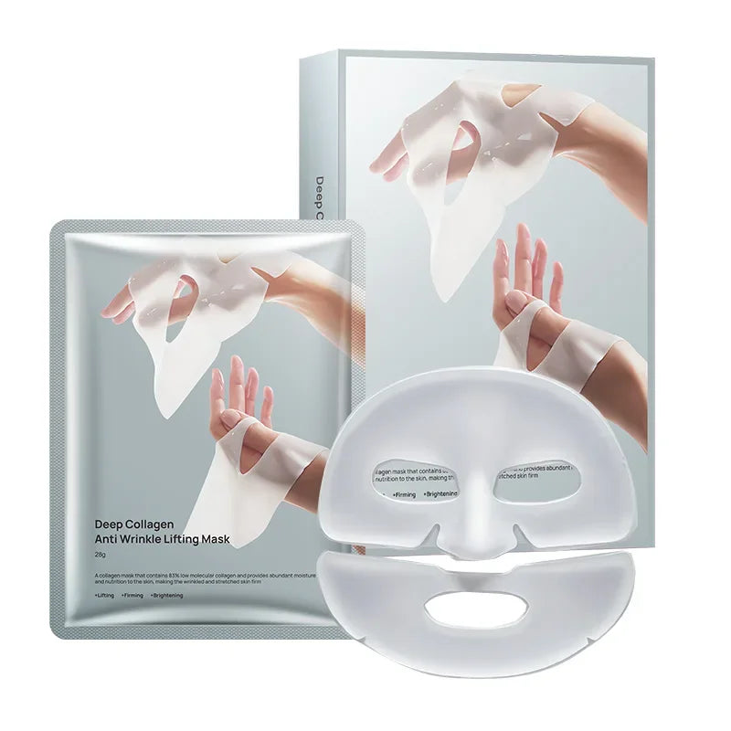 Mascarilla Facial De Colágeno Profundo | Antiarrugas Lifting Reafirmante | Hidratación Nocturna Unisex