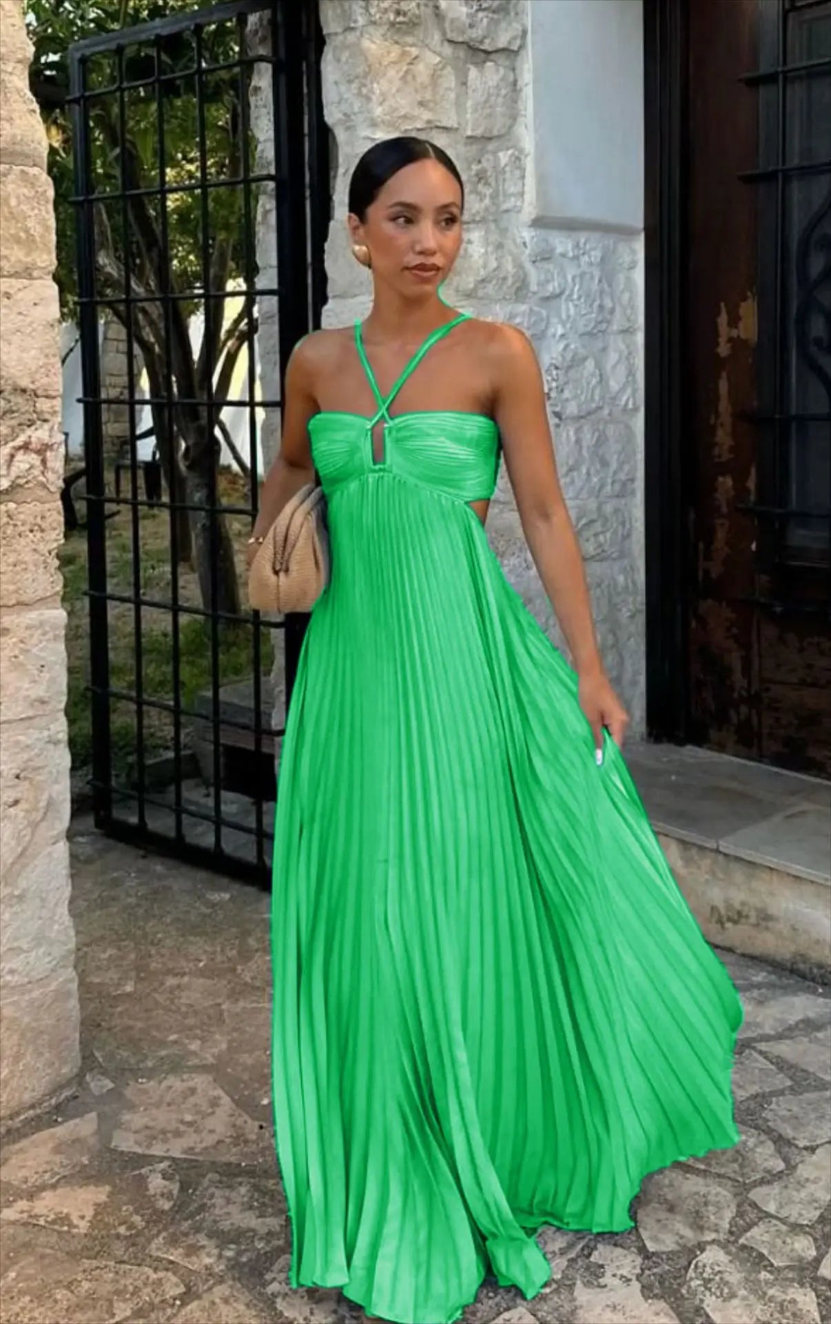 Vestido de Batas Plisado 2025 para Vacaciones | Estilo Versátil