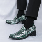 Zapatos Oxford Hombre Ticotrendy Piel Dividida Estampado Animal Sin Cordones | Elegantes
