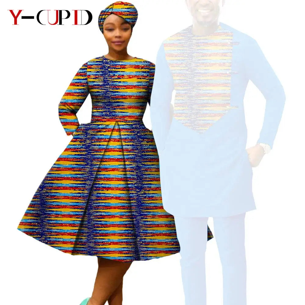 Vestido Dashiki Manga Larga Africano Pareja | Top y Pantalón | Tallas XS-6XL | Tico Trendy