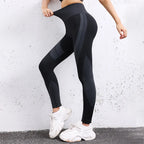 Pantalones Yoga sin Costuras para Mujer | Contraste de Color y Cintura Alta | Secado Rápido para Correr | Tico Trendy