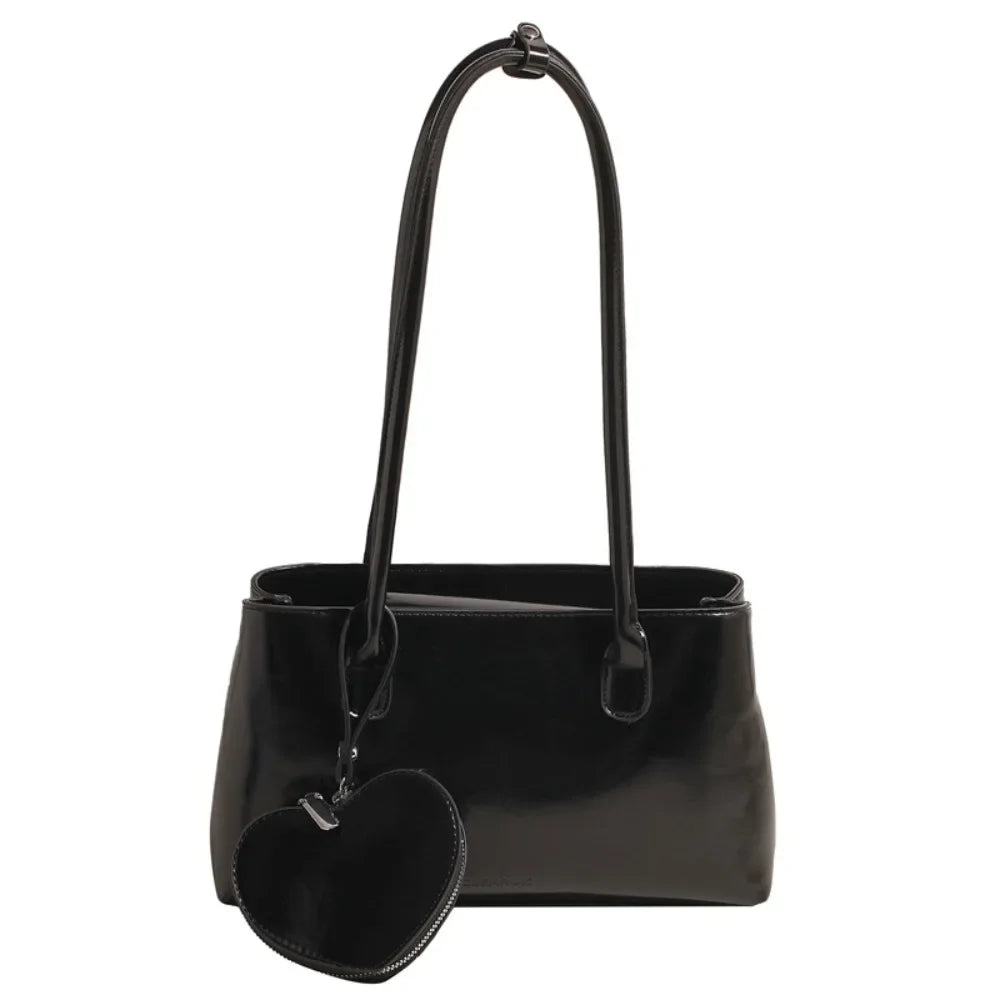 Bolso de Hombro Retro para Mujer | Piel Sintética Roja con Monedero | Gran Capacidad | Ticotrendy