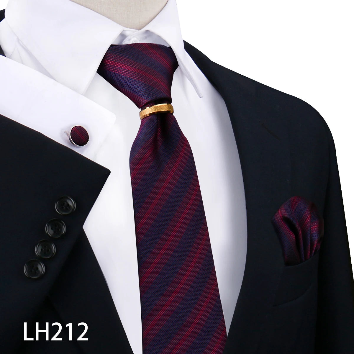 Set De Corbata Anillo Gemelos Pañuelo Accesorio De Traje Boda