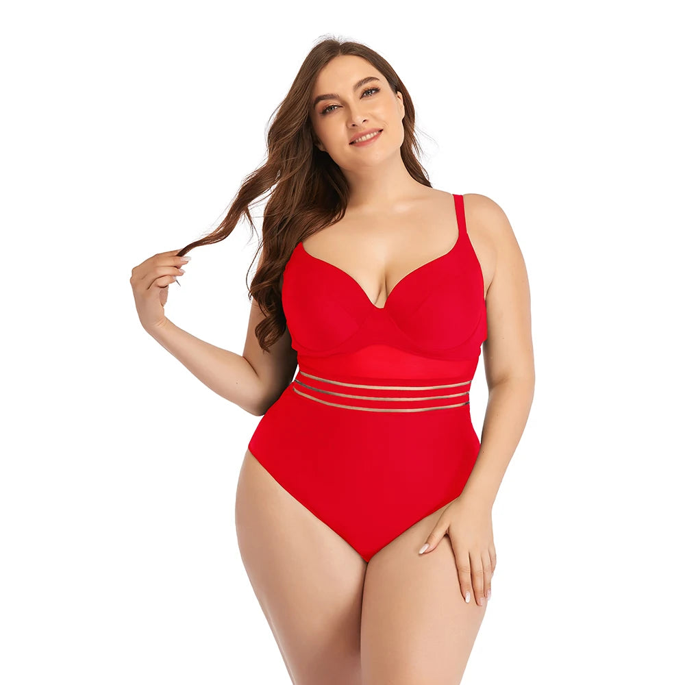 Traje de Baño Una Pieza Talla Grande | 3XL-XXL | Mujer