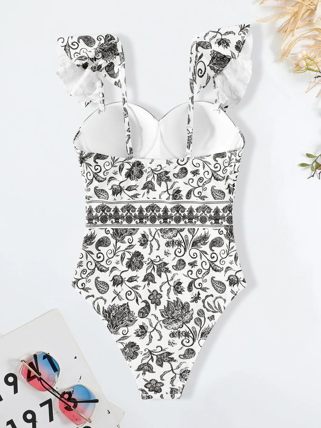 Traje de Baño de Una Pieza Sexy | Estampado Retro | Estilo Tico