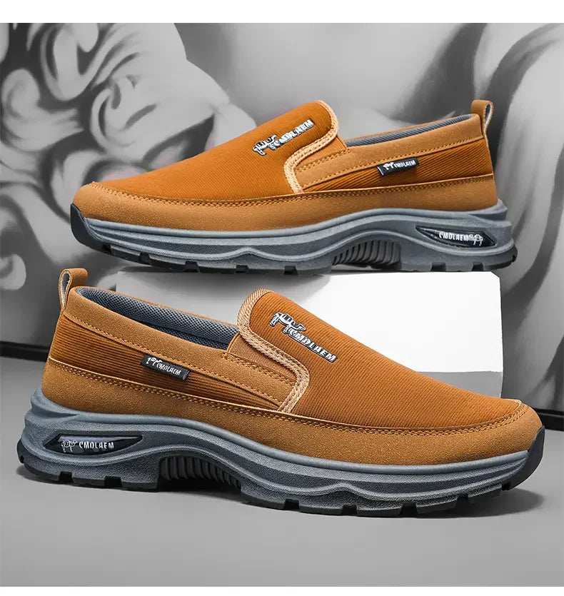 Mocasines Lona Hombre 2025 ∣ Sin Cordones ∣ Suela Gruesa Ligera