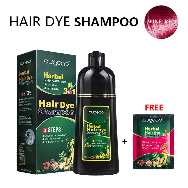 Champú Tinte Natural Base de Hierbas | Cubre Canas Rápidamente | 6 Colores | Tico-Trendy