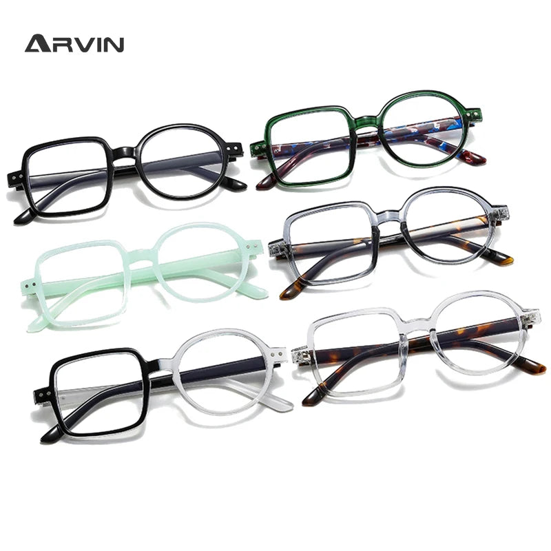 Montura Gafas Asimétricas Retro Redondas Cuadradas | Lentes Transparentes Unisex Ópticas