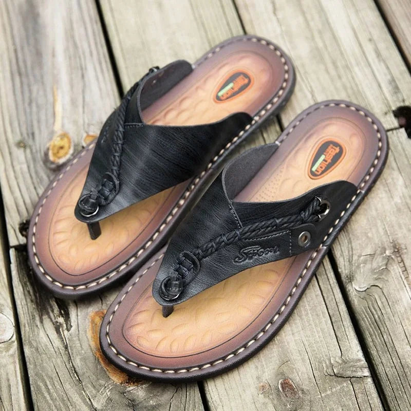 Zapatillas de Microfibra Hombre Verano Hechas a Mano Transpirables | Estilo Conciso