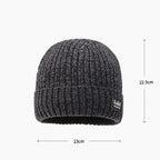 Gorro Tejido Lana Chenilla Terciopelo Grueso Térmico | Invierno Ajustable Unisex