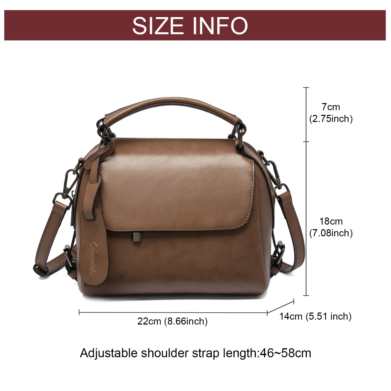 LAORENTOU bolso de mano de cuero suave con asa superior para mujer, bolsos de hombro para niña a la moda, bolso cruzado Retro, regalo para esposa 2025