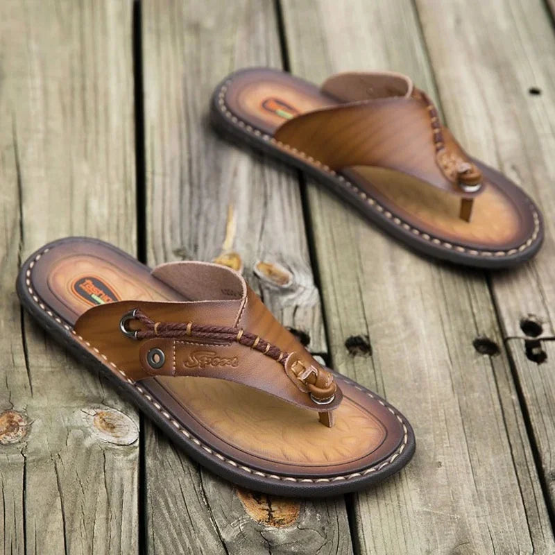 Zapatillas de Microfibra Hombre Verano Hechas a Mano Transpirables | Estilo Conciso