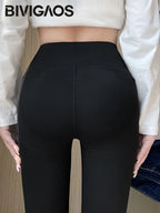 Mallas Piel Tiburón Estampado | Lana Cálida Levantador Glúteos | Sin Costuras Cintura Alta OI | Ticotrendy