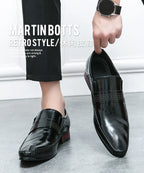 Mocasines Retro Hombre Cuero Marrón | Clásicos Punta Puntiaguda Sin Cordones Daily